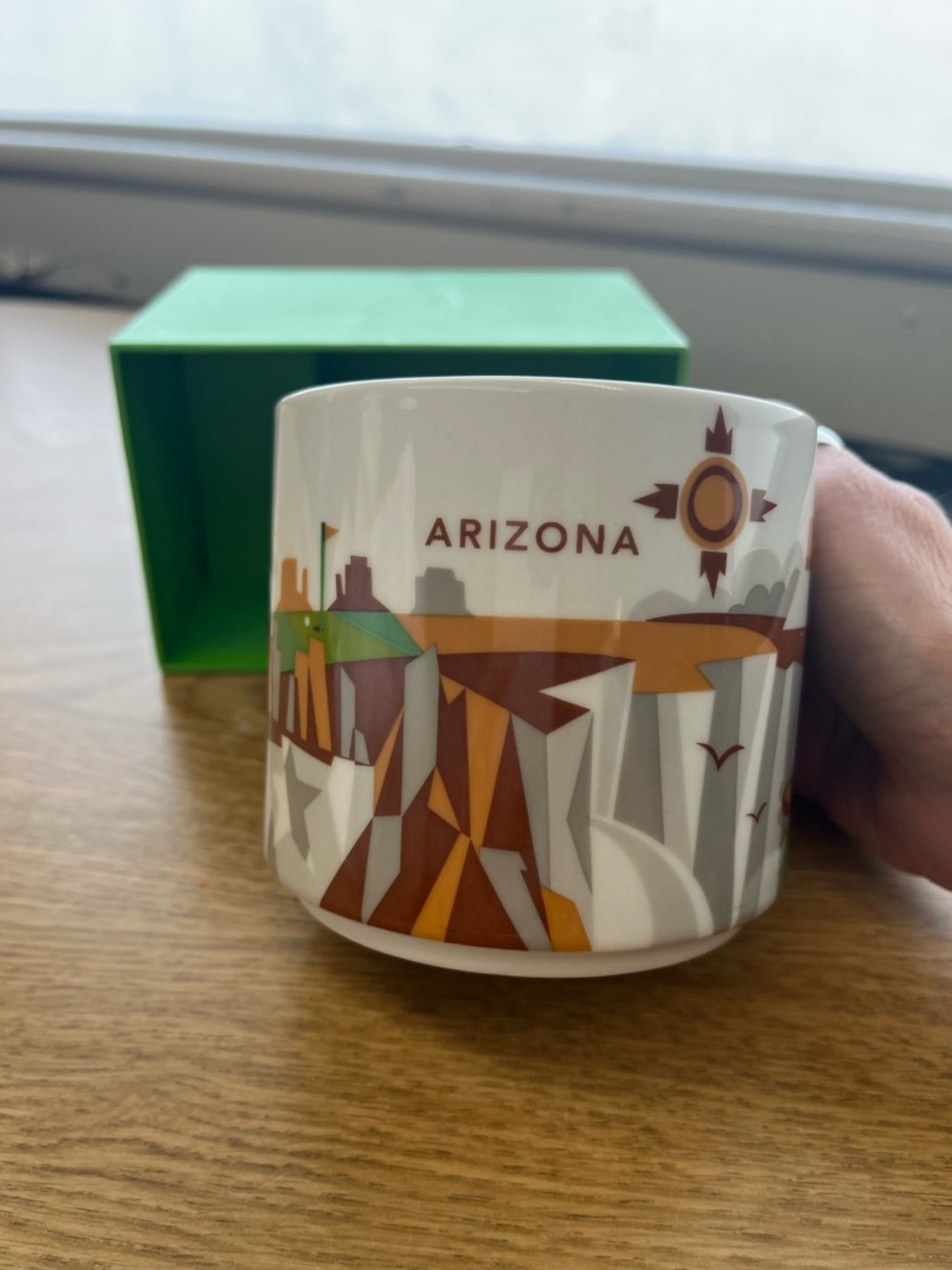 Starbucks White Ceramic Mug with Green Cactus Illustration - Picture 2 of 5